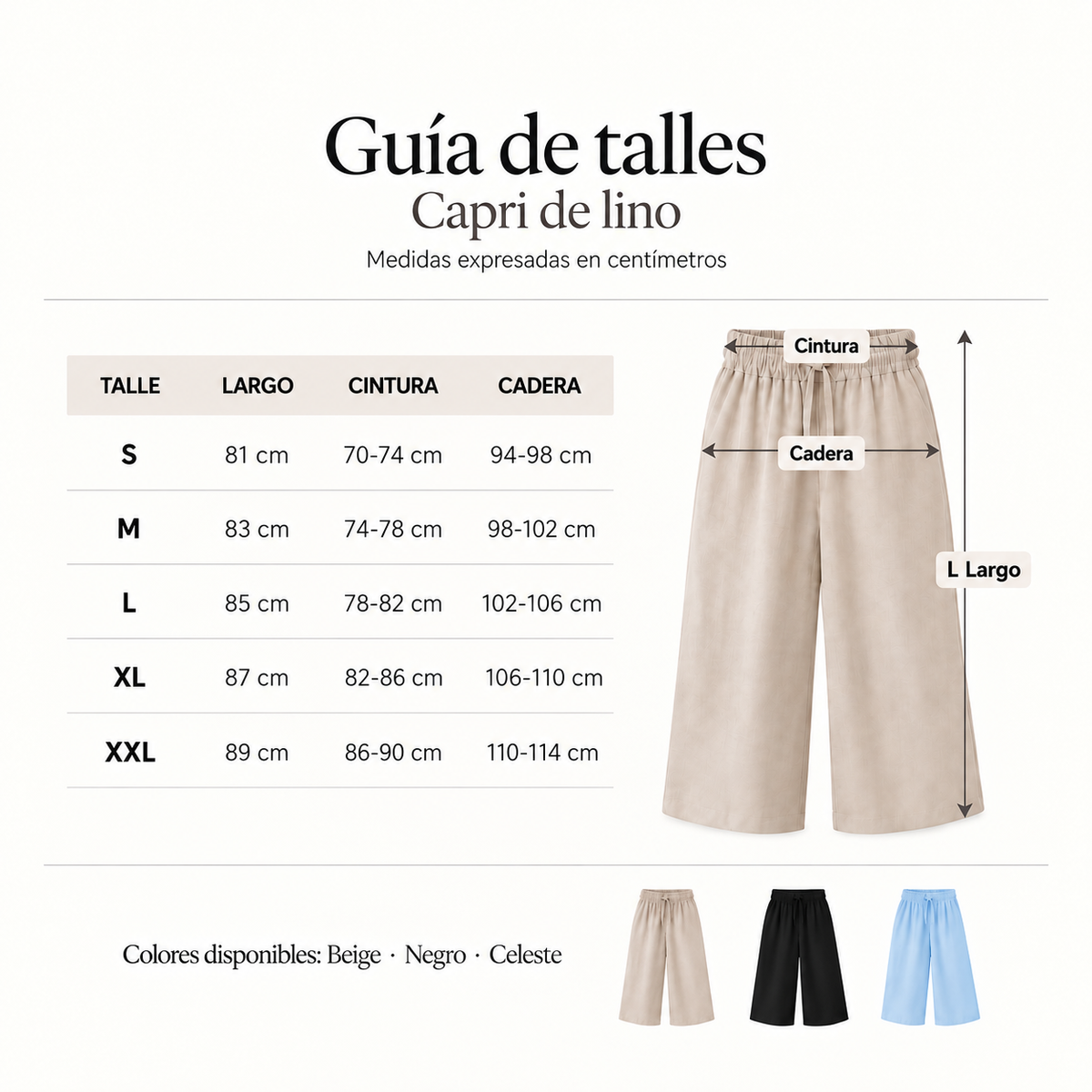 Promo 2x1 capris de lino