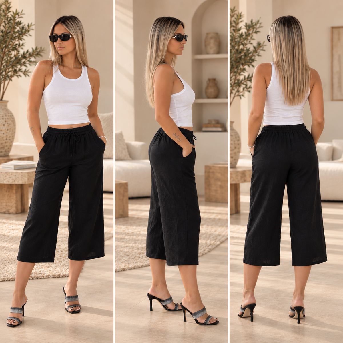 Promo 2x1 capris de lino
